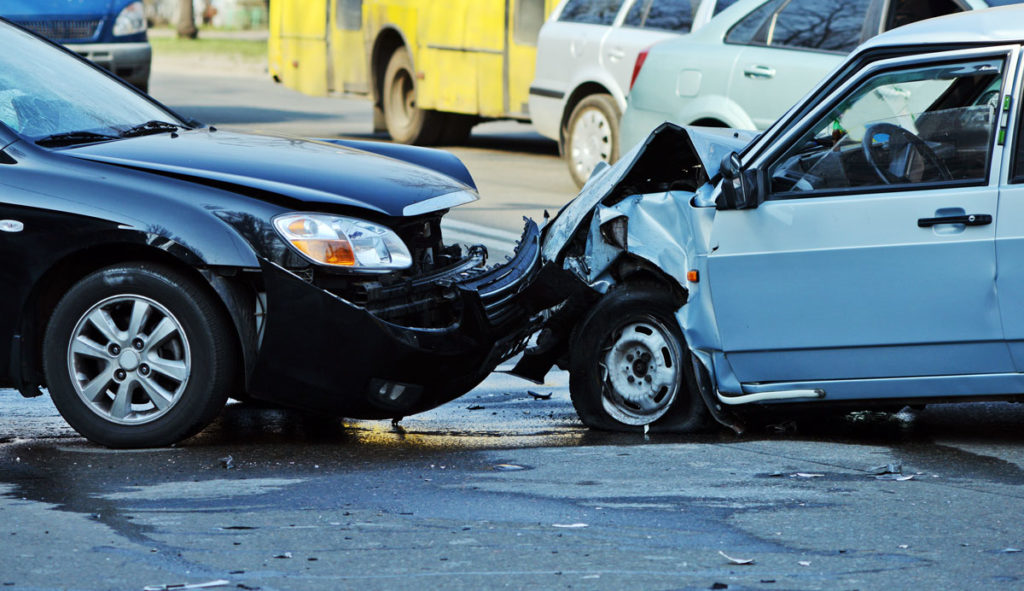 two vehicles crashed requiring Auto Insurance in Saginaw