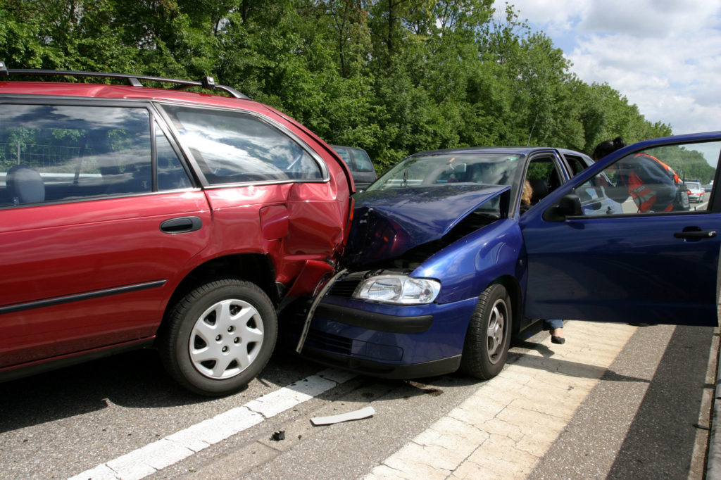 two cars in an accident that requires Vehicle Insurance in Tawas City, Michigan